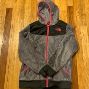 North Face girls zip up